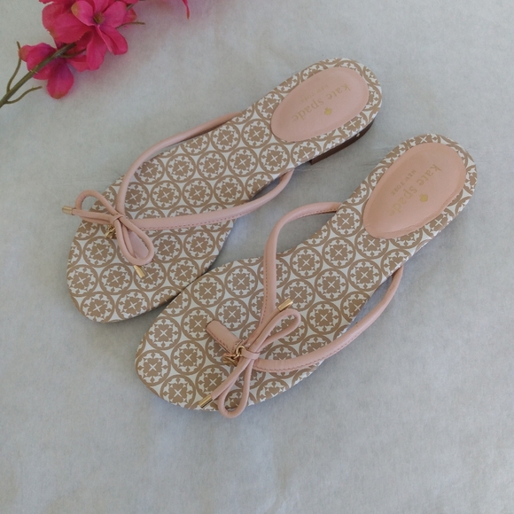 kate spade Shoes - Kate Spade New York Pink Thong Bow Sandals Size 9